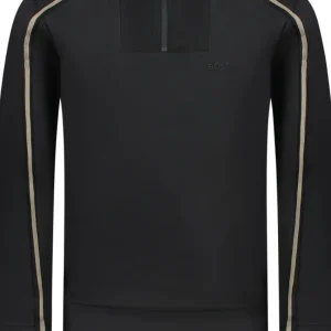 BOSS Sweater Jersey Half Zip Black
