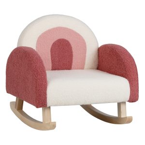 Kinderschommelstoel Rood – Pluche Teddy
